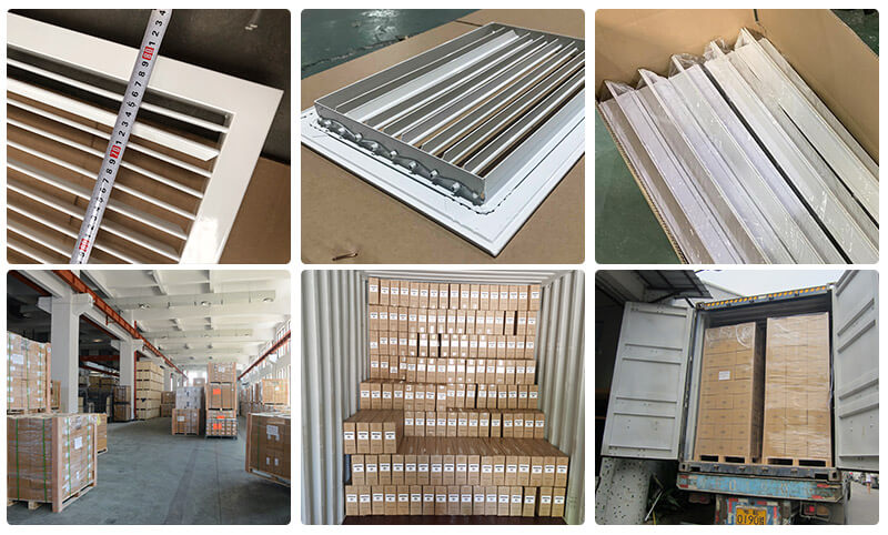 single deflection air grille packing
